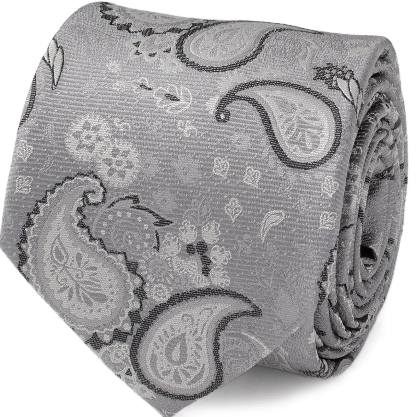 Ox and Bull Trading Co. Gray Paisley Men's Tie
