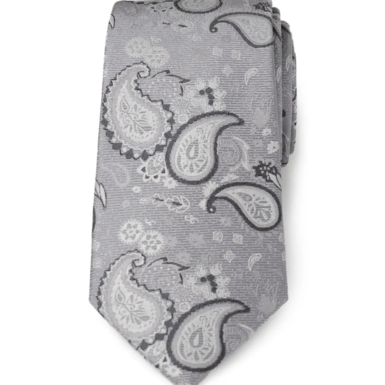 Ox and Bull Trading Co. Gray Paisley Men's Tie