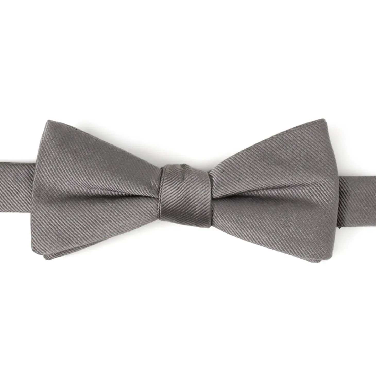 Ox and Bull Trading Co. Gray Silk Bow Pre-Tie
