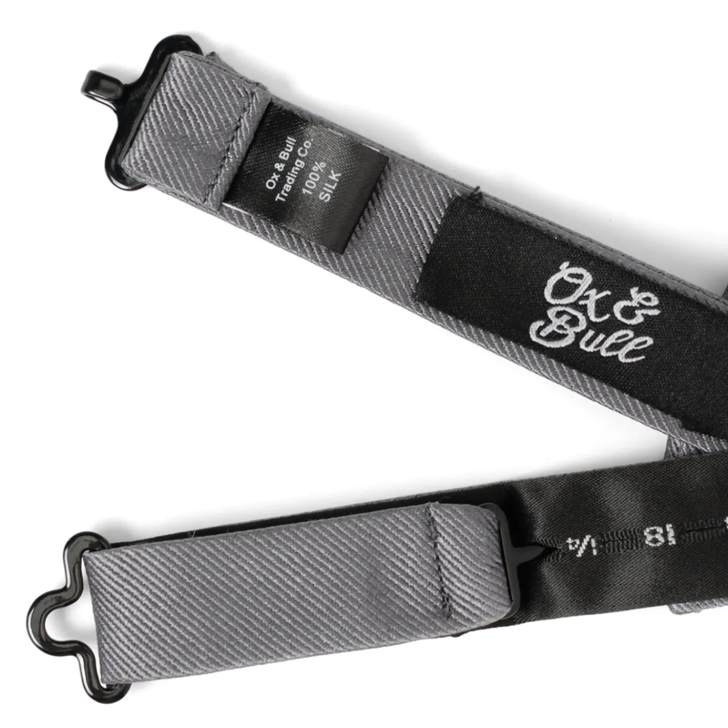 Ox and Bull Trading Co. Gray Silk Bow Pre-Tie