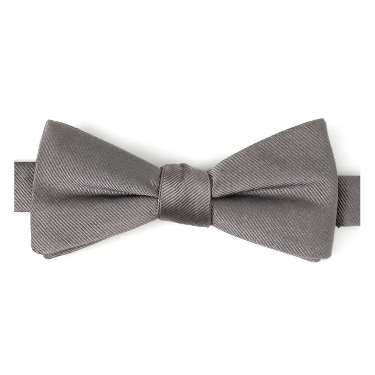 Ox and Bull Trading Co. Gray Silk Bow Pre-Tie