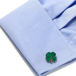 Cufflinks, Inc. Green Clover Cufflinks