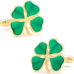 JJ Weston Green Shamrock Cufflinks