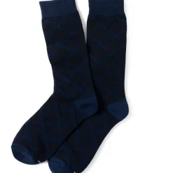 Ox and Bull Trading Co. Grid Navy Men's Socks