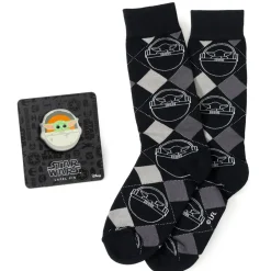 Star Wars Grogu Argyle Charcoal Gift Set