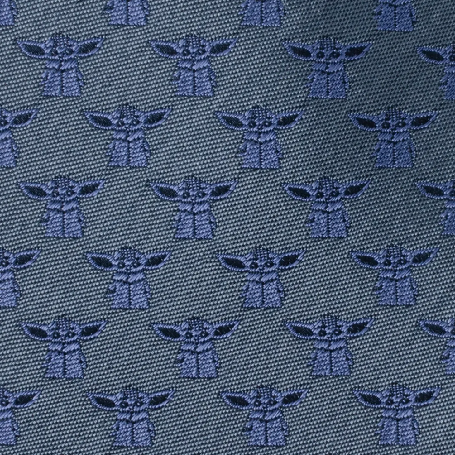 Star Wars Grogu Blue Tonal Men's Tie