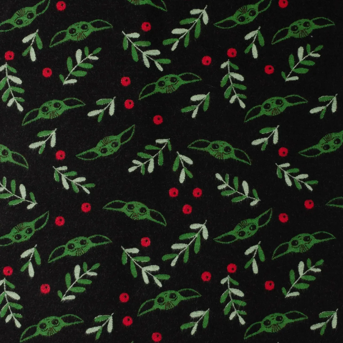 Star Wars Grogu Holiday Black Scarf
