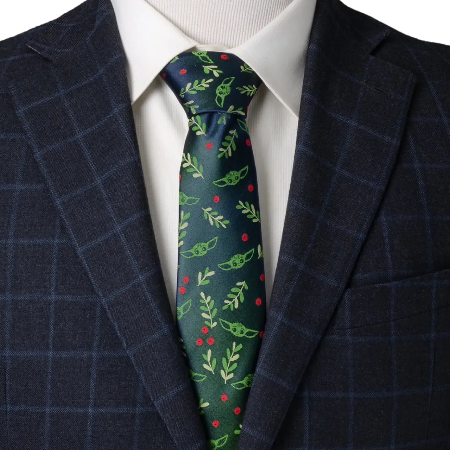 Star Wars Grogu Holiday Navy Men's Tie