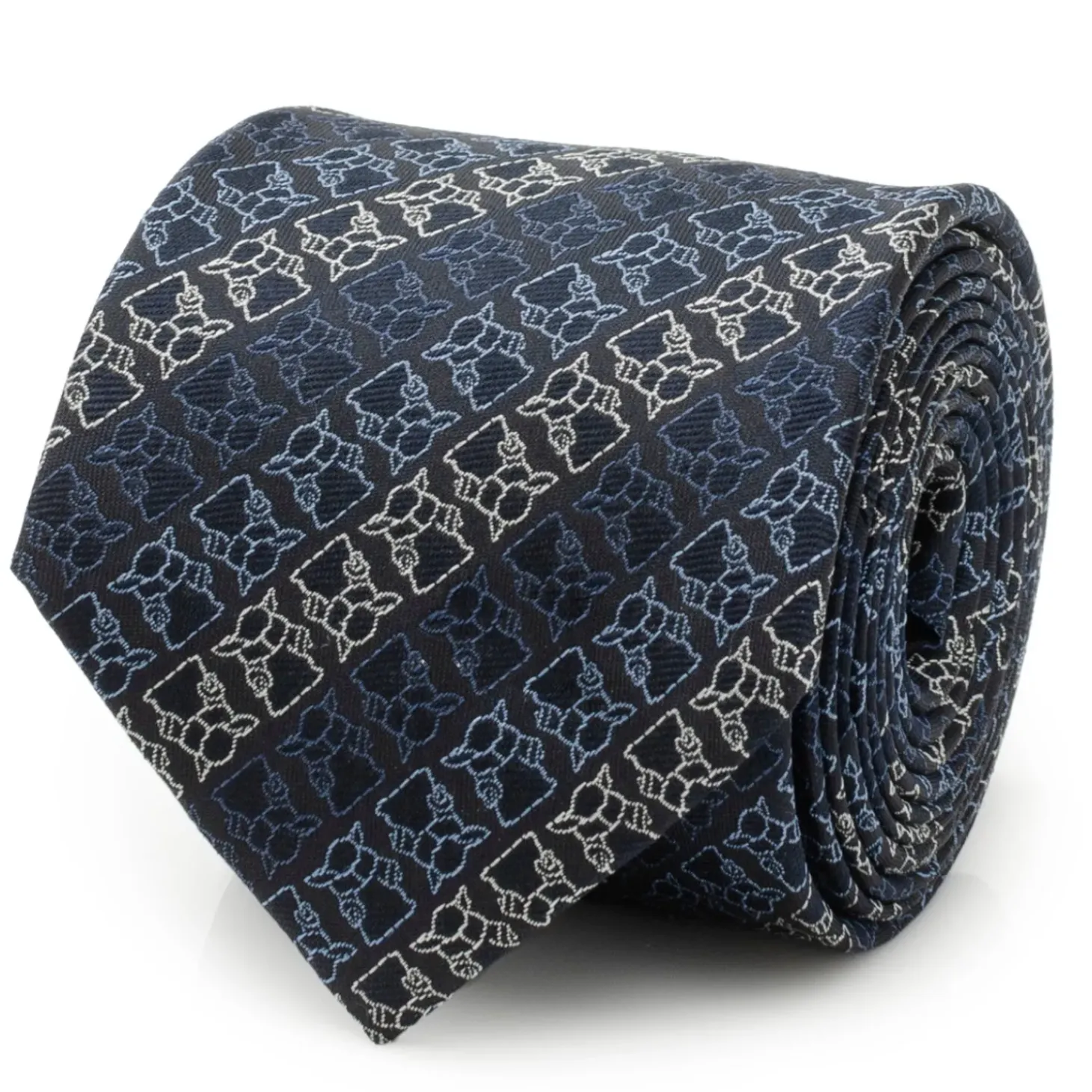 Star Wars Grogu Outline Stripe Navy Men's Tie