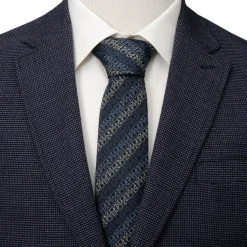Star Wars Grogu Outline Stripe Navy Men's Tie