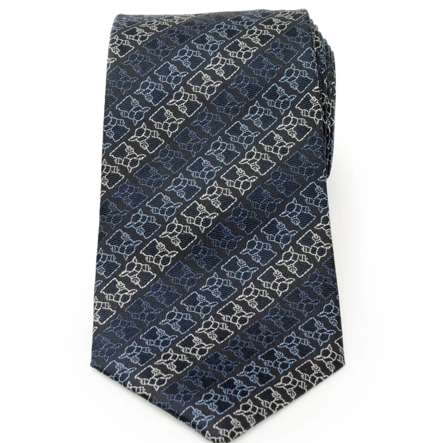 Star Wars Grogu Outline Stripe Navy Men's Tie