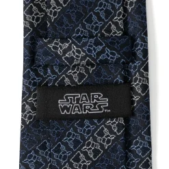 Star Wars Grogu Outline Stripe Navy Men's Tie