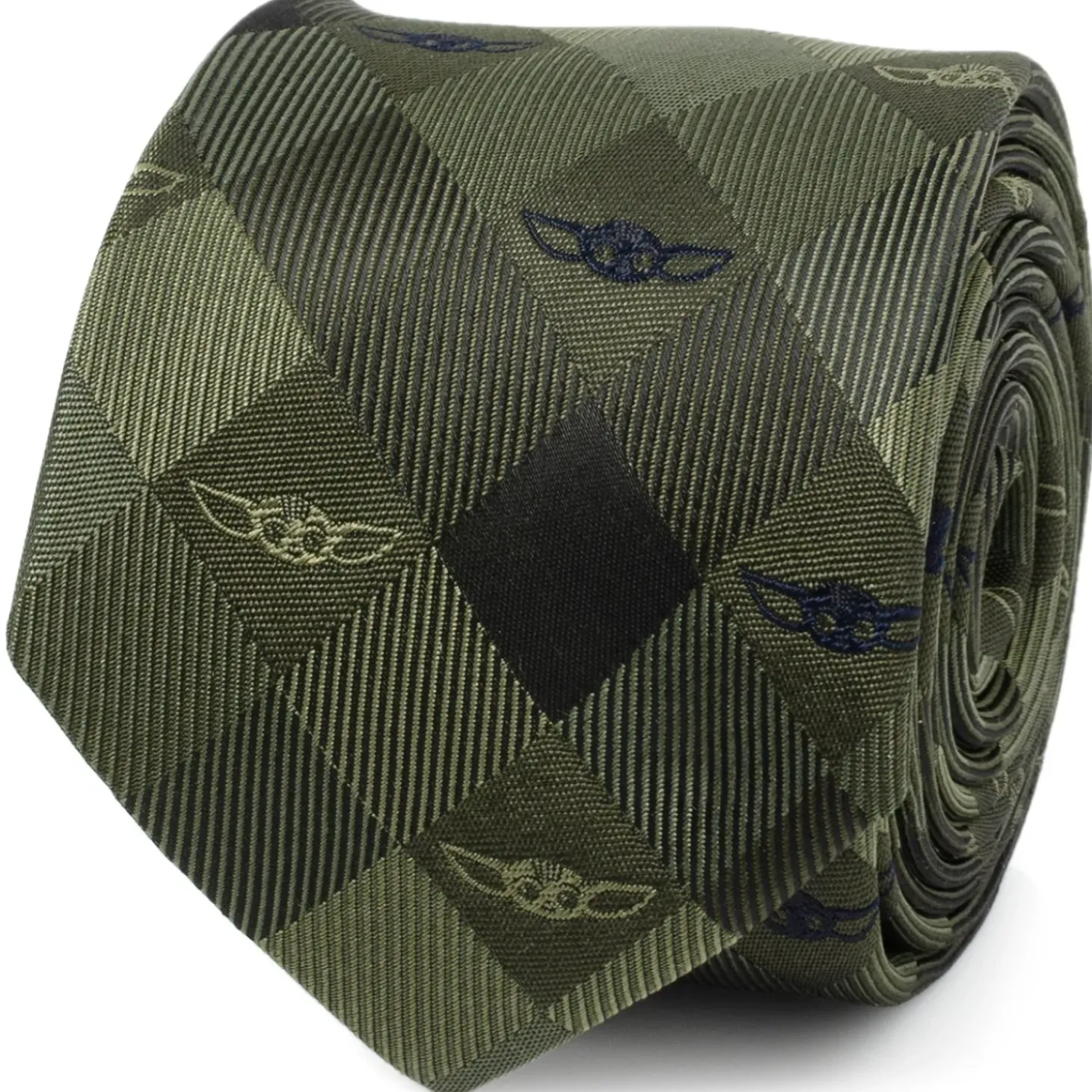 Star Wars Grogu Plaid Green Men's Tie