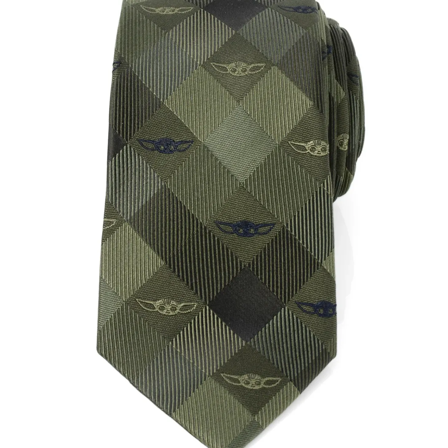 Star Wars Grogu Plaid Green Men's Tie
