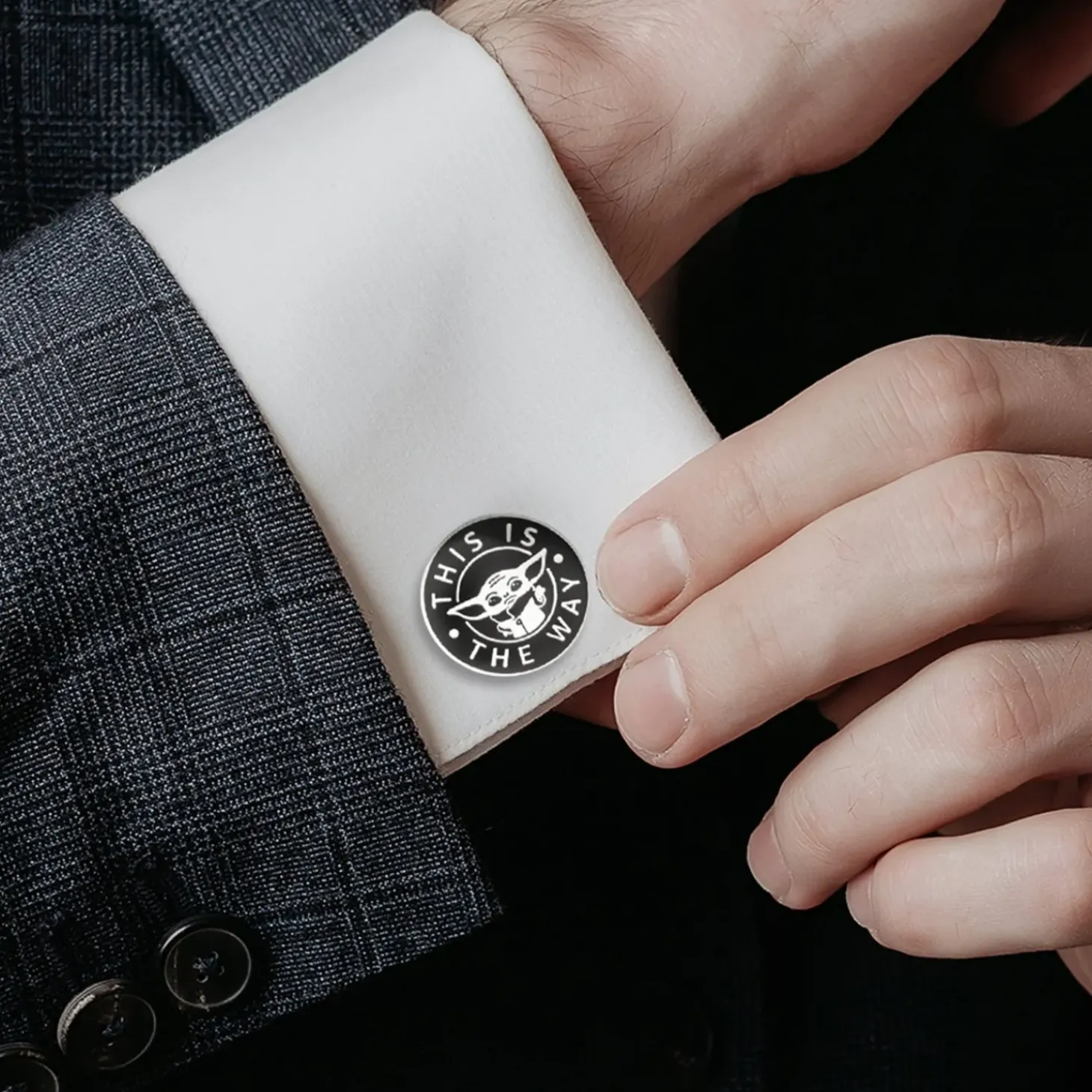 Star Wars Grogu "This Is The Way" Cufflinks