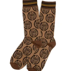 Marvel Groot Brown Tonal Men's Socks
