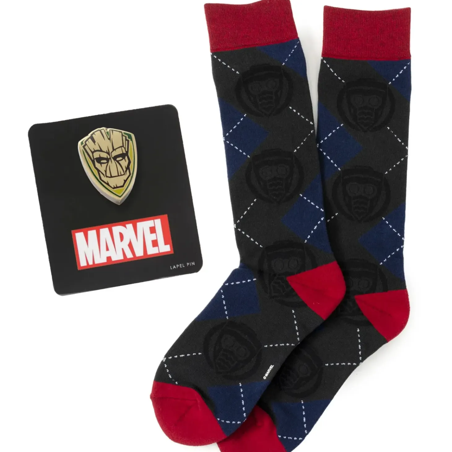 Marvel Groot Star-Lord Charcoal Argyle Gift Set