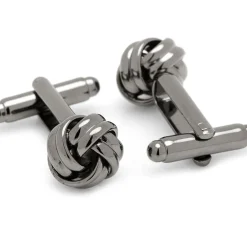 Ox and Bull Trading Co. Gunmetal Knot Cufflinks
