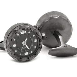 Jan Leslie Gunmetal Stainless Steel Small Face Watch Cufflinks