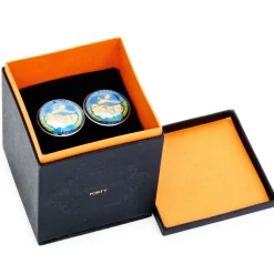 Ox and Bull Trading Co. Hand Painted South Dakota State Quarter Cufflinks