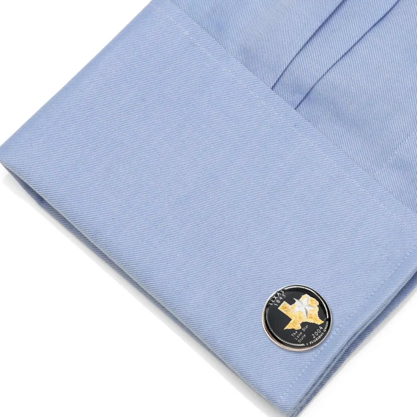 Ox and Bull Trading Co. Hand Painted Texas State Quarter Cufflinks