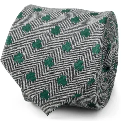 Cufflinks, Inc. Herringbone Shamrock Men's Tie
