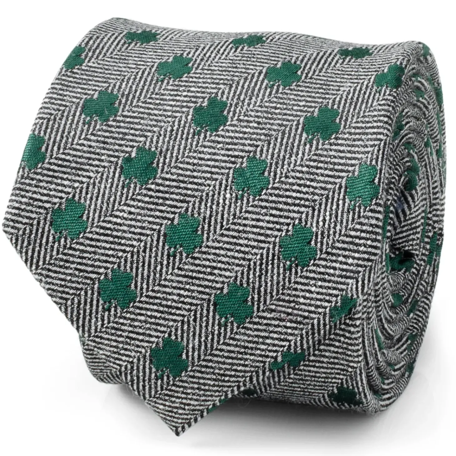 Cufflinks, Inc. Herringbone Shamrock Men's Tie