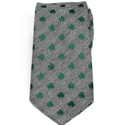Cufflinks, Inc. Herringbone Shamrock Men's Tie
