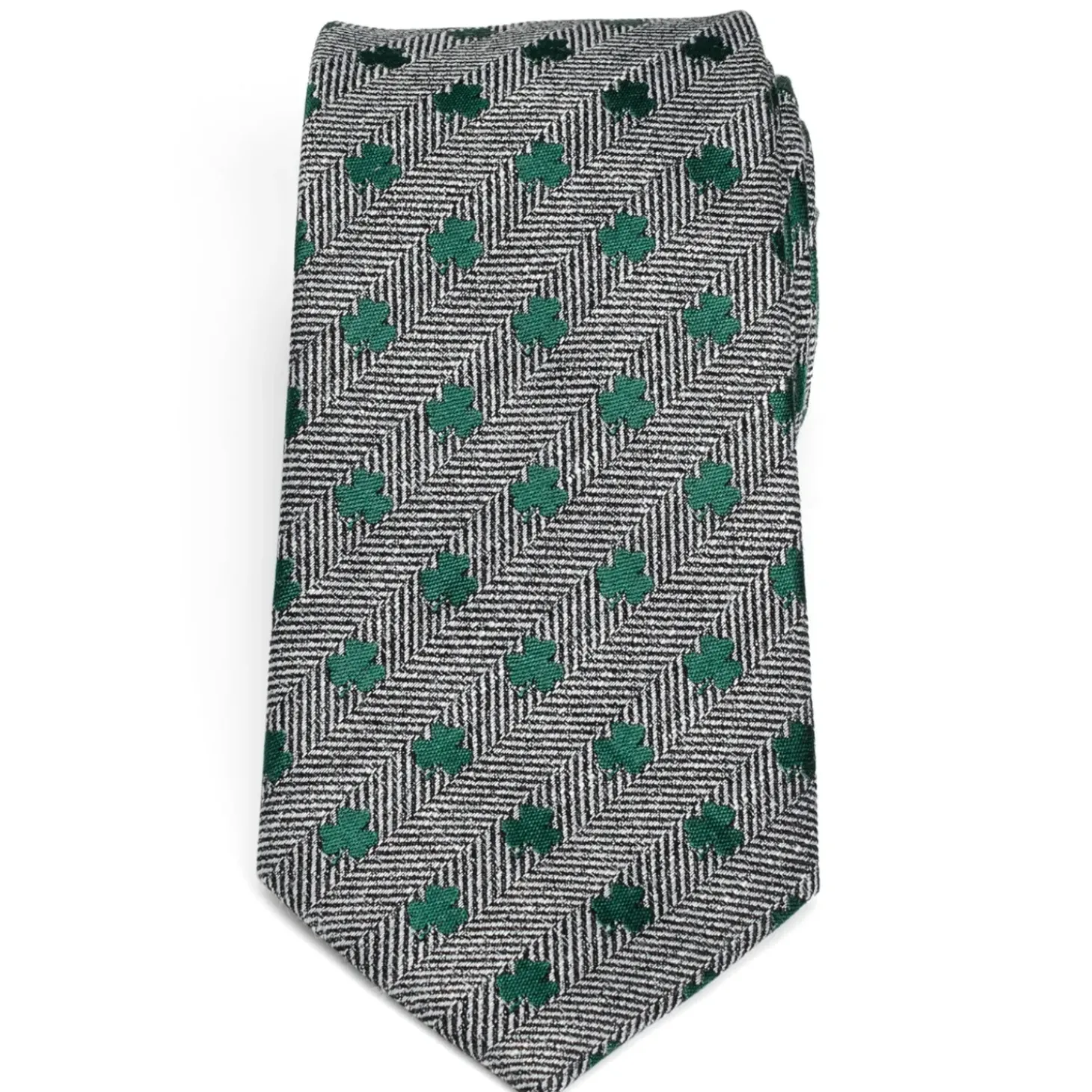 Cufflinks, Inc. Herringbone Shamrock Men's Tie