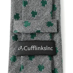 Cufflinks, Inc. Herringbone Shamrock Men's Tie