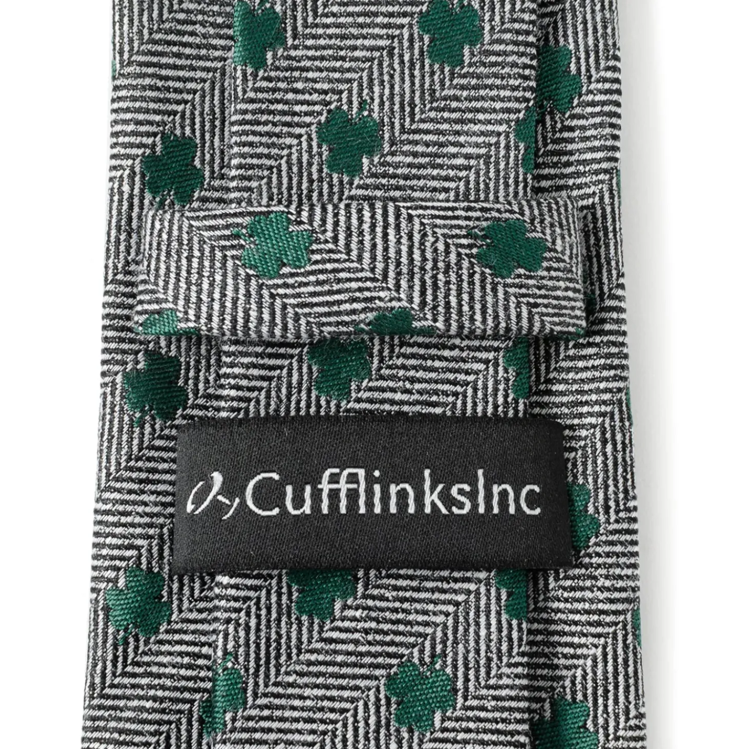 Cufflinks, Inc. Herringbone Shamrock Men's Tie