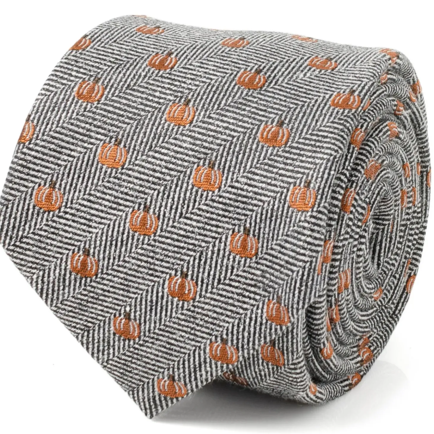 Cufflinks, Inc. Holiday Pumpkin Herringbone Tie