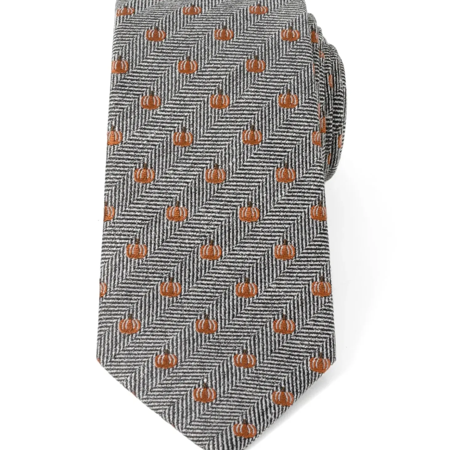 Cufflinks, Inc. Holiday Pumpkin Herringbone Tie