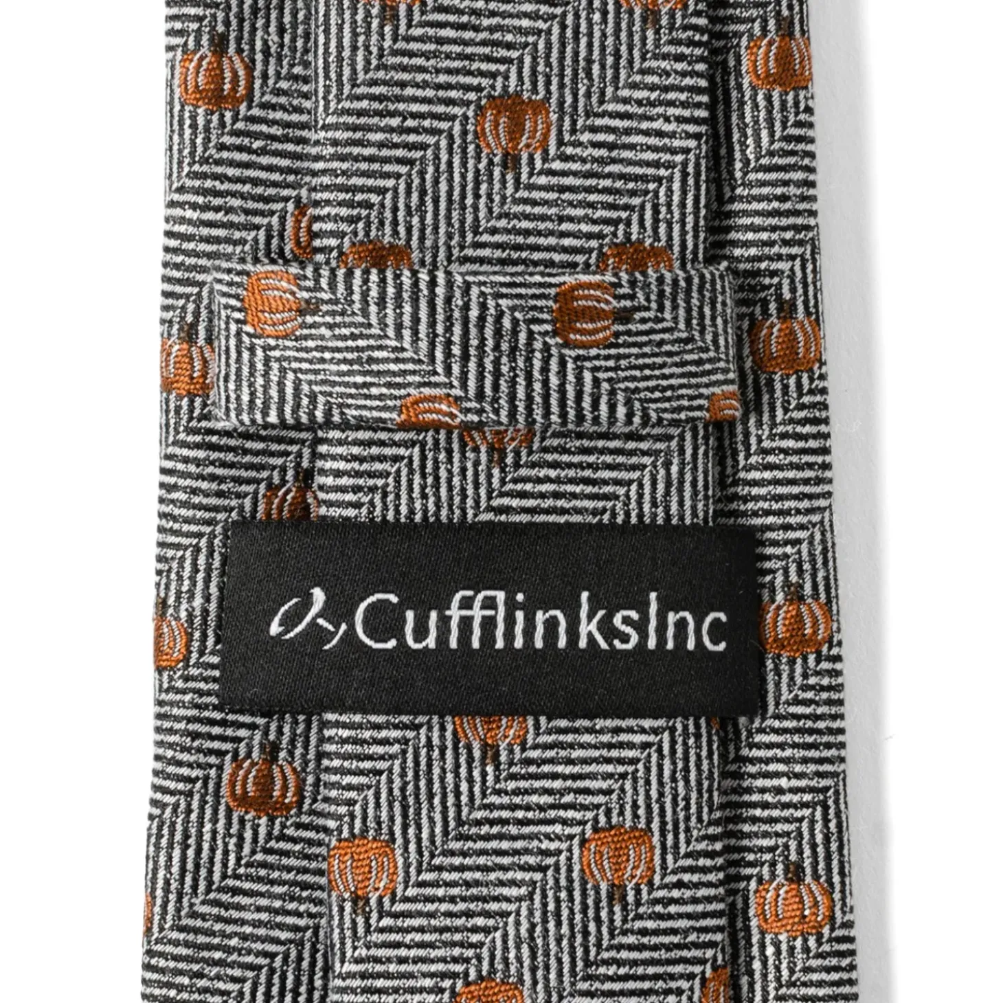 Cufflinks, Inc. Holiday Pumpkin Herringbone Tie