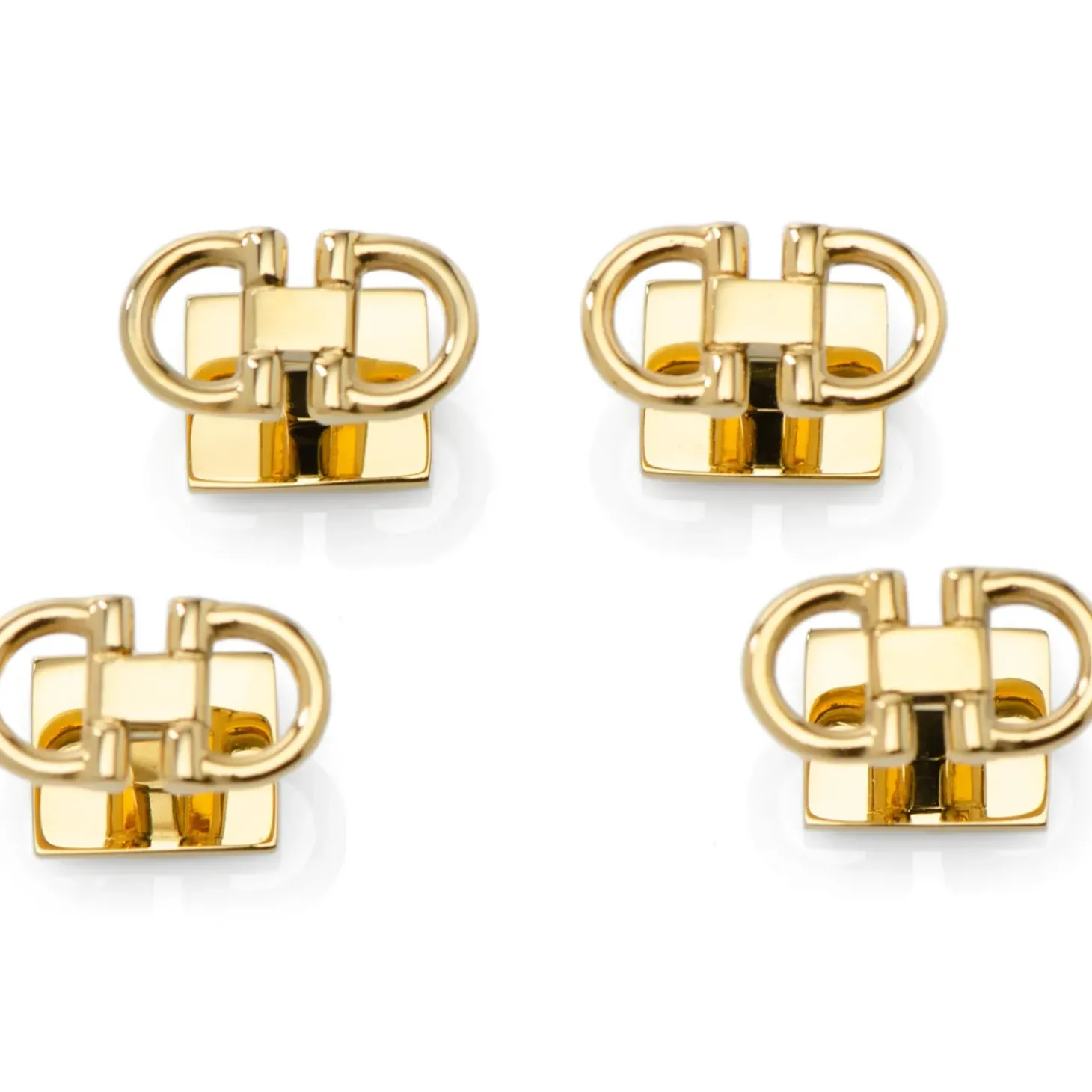 Ox and Bull Trading Co. Horse Bit Gold Stainless Steel Studs