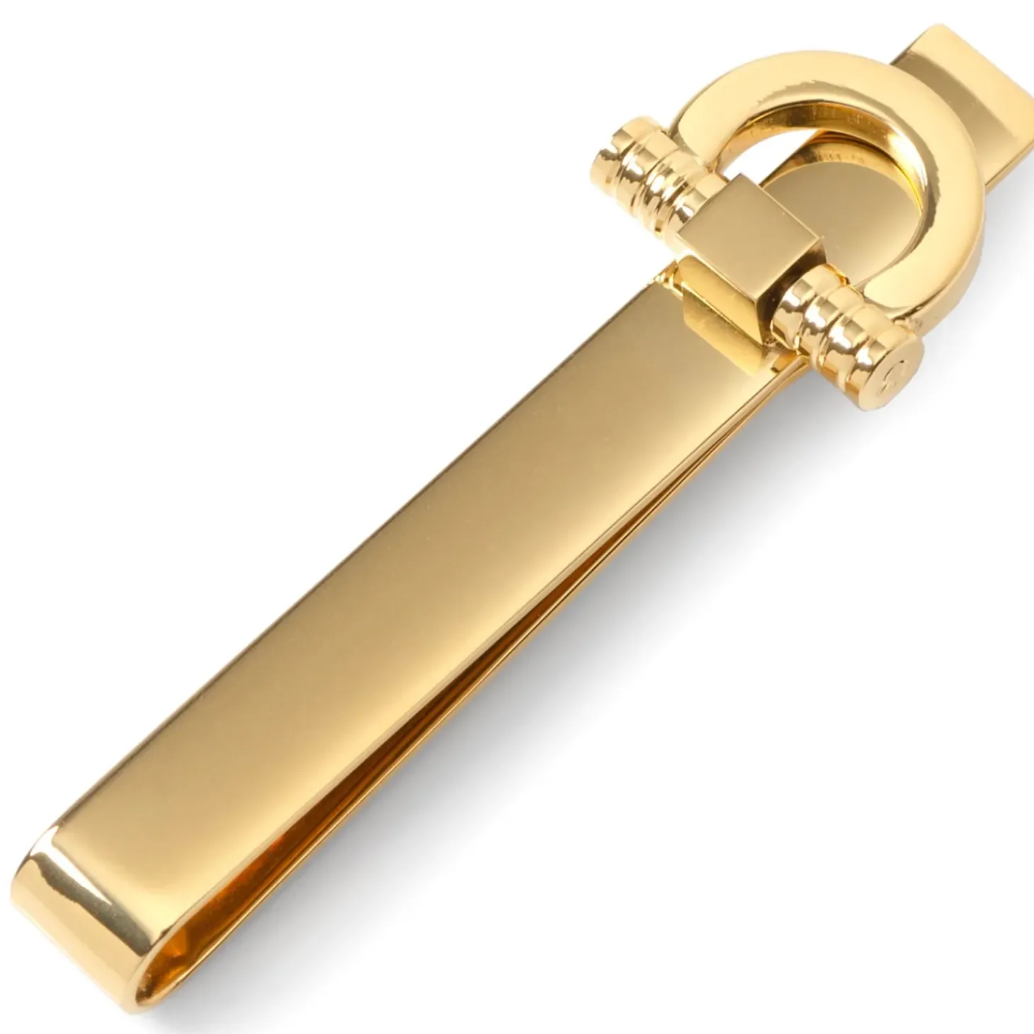 Ox and Bull Trading Co. Horse Bit Gold Stainless Steel Tie Bar