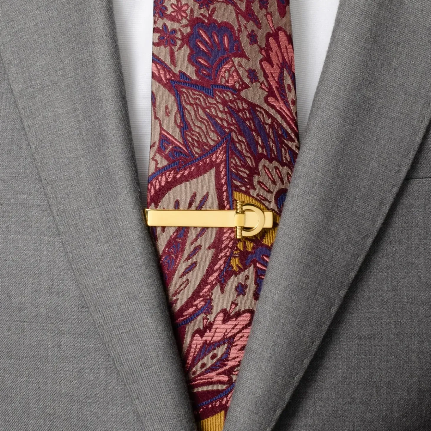 Ox and Bull Trading Co. Horse Bit Gold Stainless Steel Tie Bar
