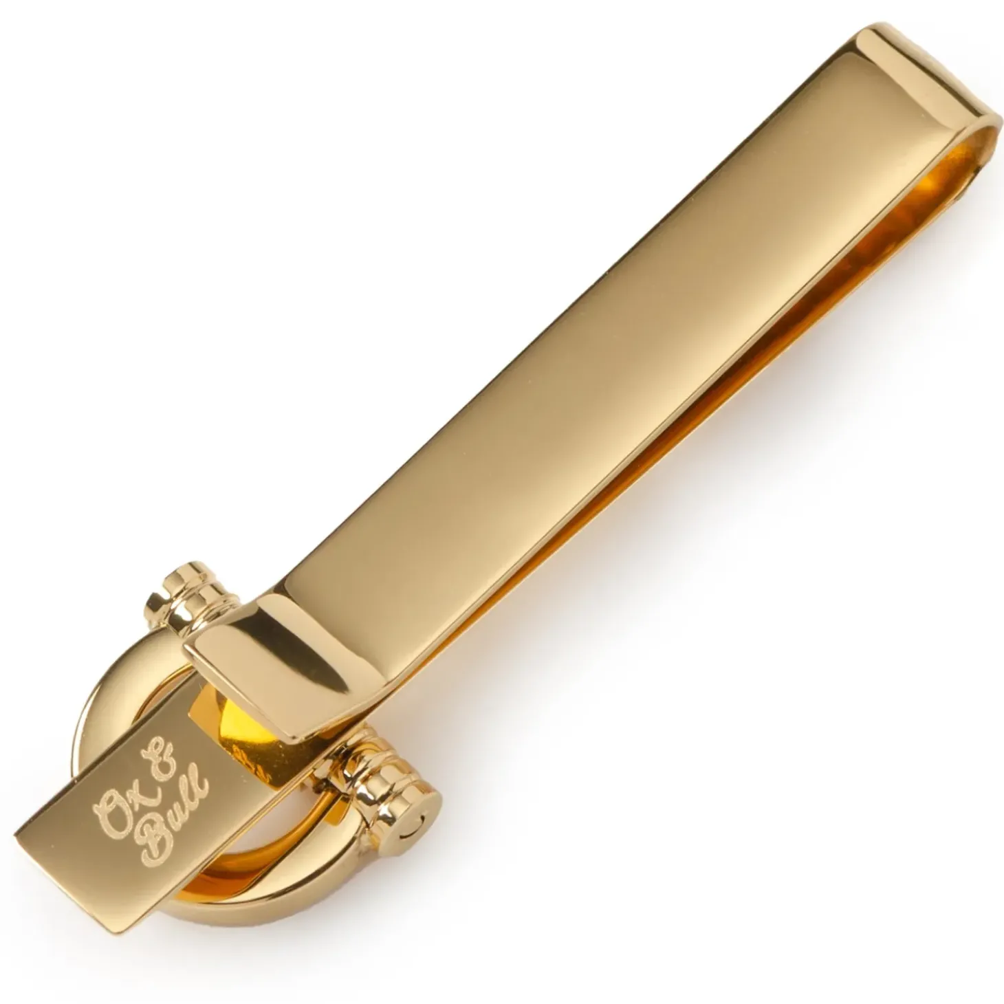 Ox and Bull Trading Co. Horse Bit Gold Stainless Steel Tie Bar