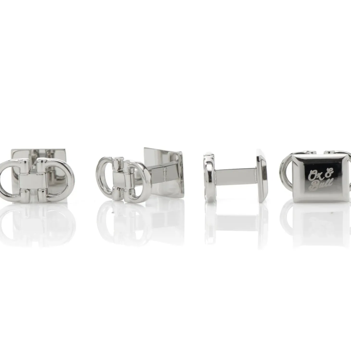 Ox and Bull Trading Co. Horse Bit Stainless Steel Stud Set