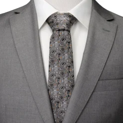 Star Wars Hoth Battle Paisley Gray Men's Tie