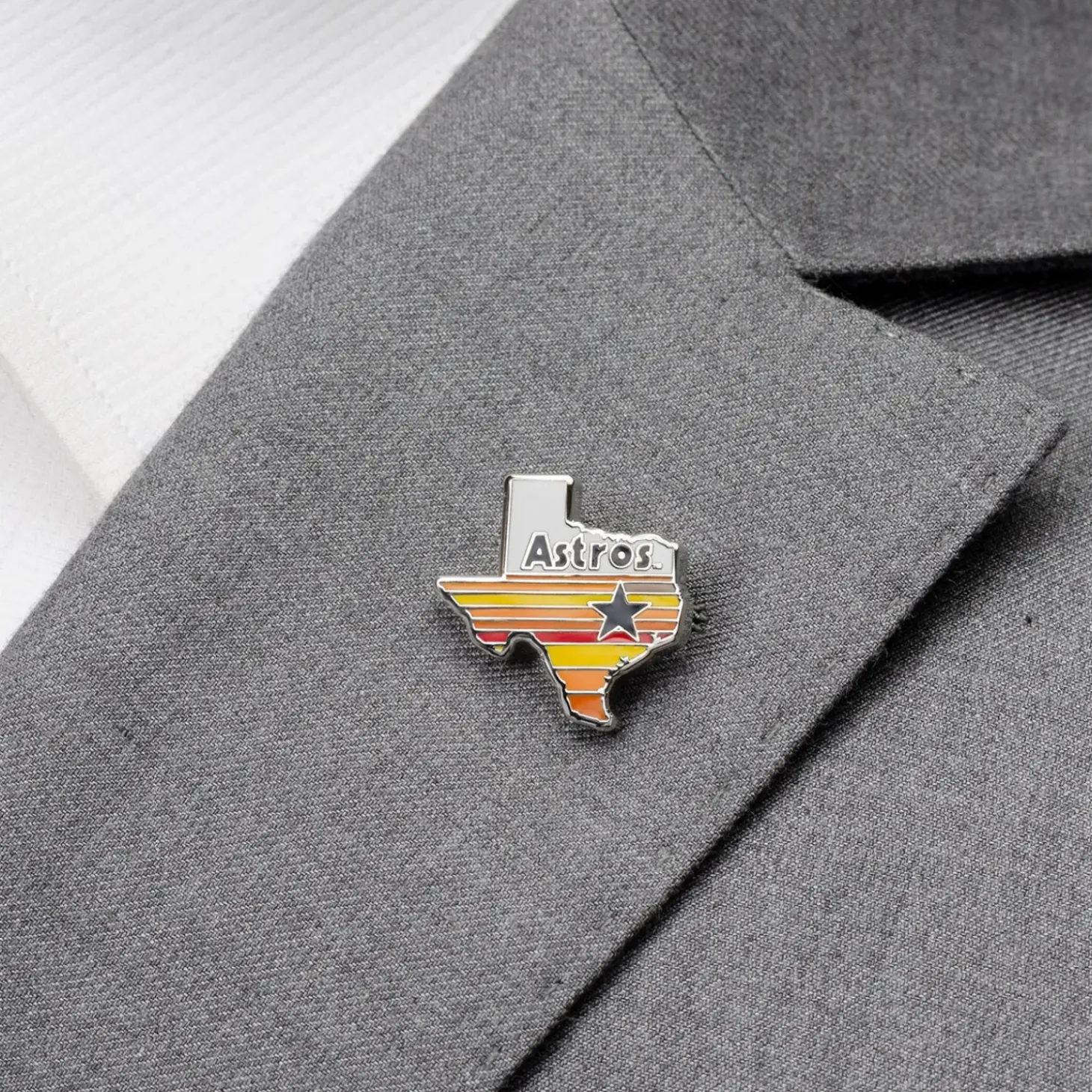 MLB Houston Astros Tequila Sunrise Lapel Pin