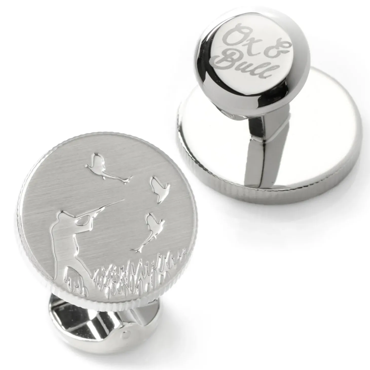 Ox and Bull Trading Co. Hunter Silver Cufflinks