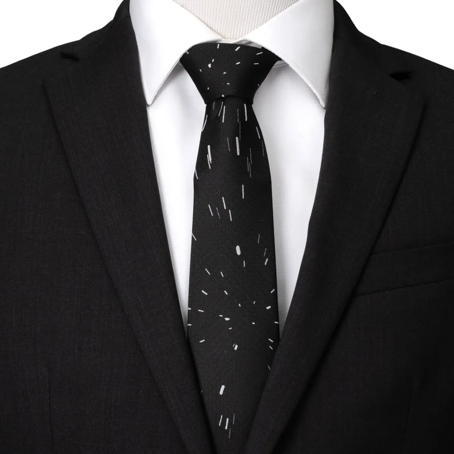 Star Wars Hyperspeed Hidden Message Black Men's TIe
