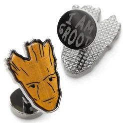 Marvel I Am Groot Tigers Eye Cufflinks