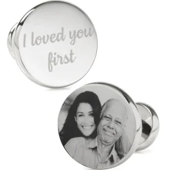 Ox and Bull Trading Co. I Loved You First Custom Photo Cufflinks
