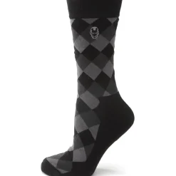Marvel Iron Man Argyle Black Men's Socks