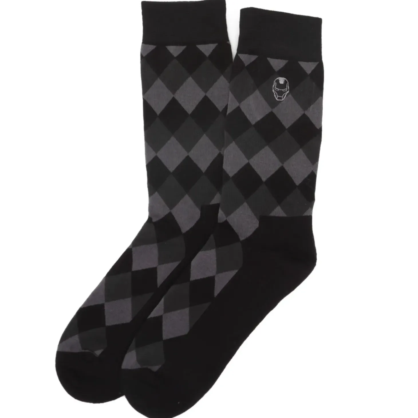 Marvel Iron Man Argyle Black Men's Socks