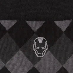 Marvel Iron Man Argyle Black Men's Socks