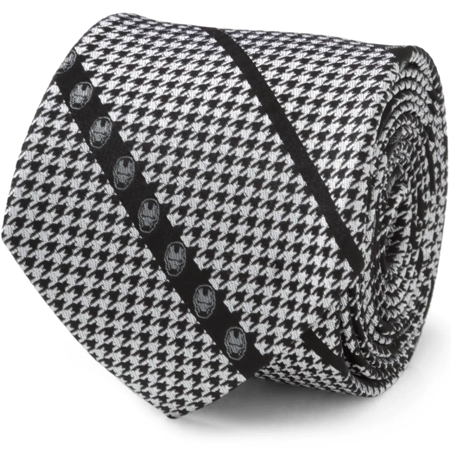 Marvel Iron Man Houndstooth Black Men's Tie