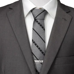 Marvel Iron Man Houndstooth Black Men's Tie